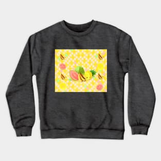 GUAVA BANANA PINEAPPLE PATTERN Crewneck Sweatshirt